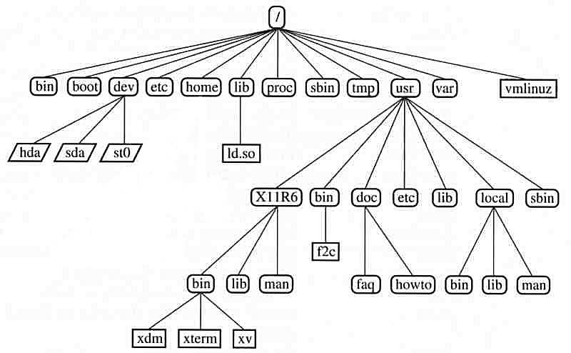 A Linux fájlszerkezete